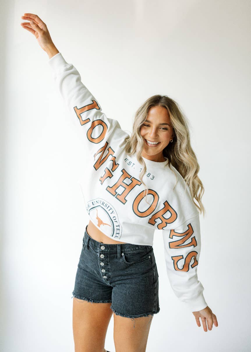Texas Longhorns Split Cropped Crew