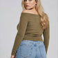 Boat Neck Knit Top (Plus)