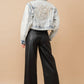 Acid Washed Embellished Denim Jacket