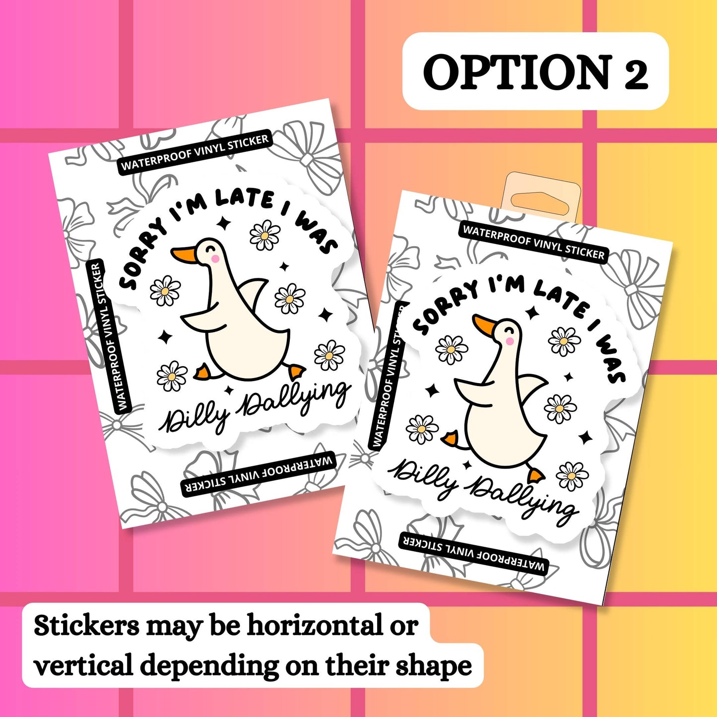 Relatable Duck Goose Funny Dilly Waterproof Vinyl Sticker: Matte / Done!