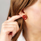 Oklahoma Sooners Enamel Stud Earrings in Crimson