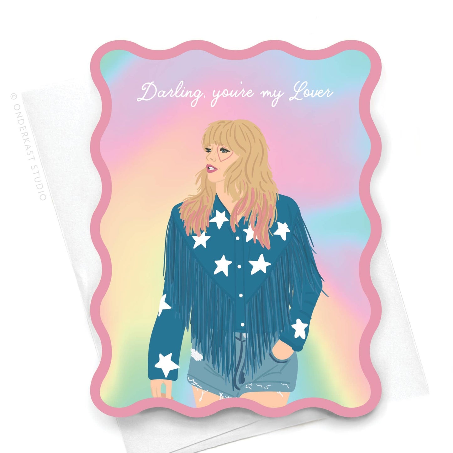 Wavy Die Cut TS Lover Notecard
