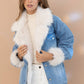 Fur Trim Denim Jacket