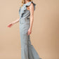Ruffle Denim Jumpsuit