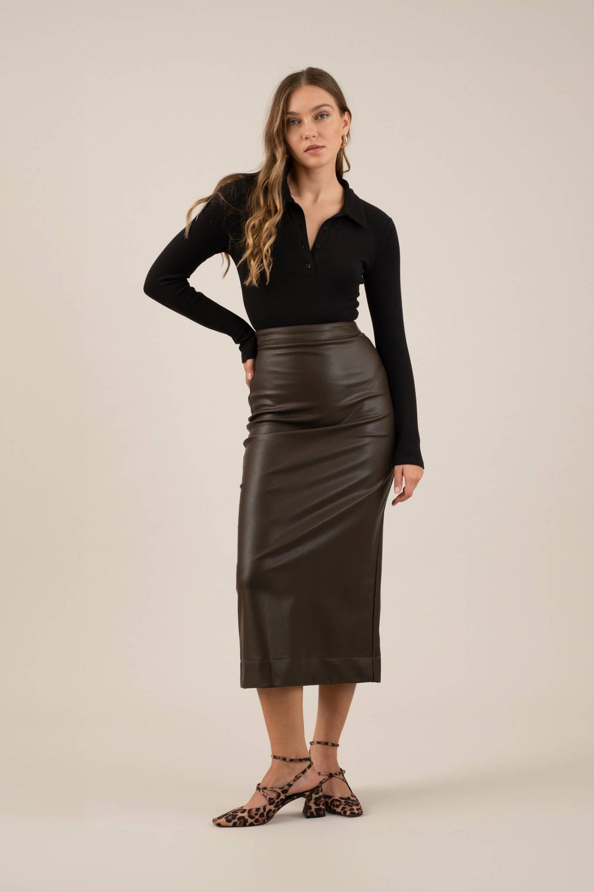 Collared Bodysuit Black