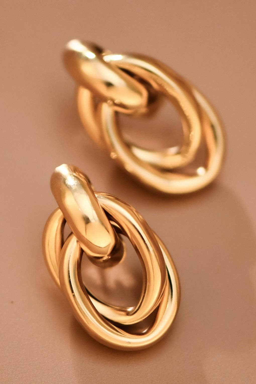 18K Gold Plated Waterproof Stainless Steel Stud Earrings - 7913: S0OX3T7913