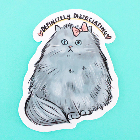Dissociation Cat Vinyl Sticker
