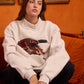 'MALLARD' Embroidered Mock-Neck Sweatshirt