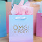 Small Gift Bag - OMG! A PONY!