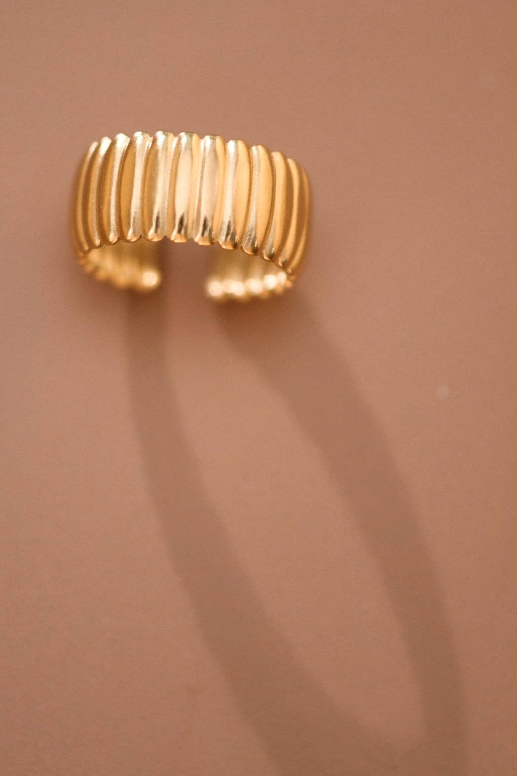 18K Gold Plated Waterproof Stainless Steel Ring - 7884: S0OX3T7884