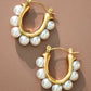 18K Gold Plated Waterproof Stainless Steel Hoop Earrings - 7019: S0OX3T7019
