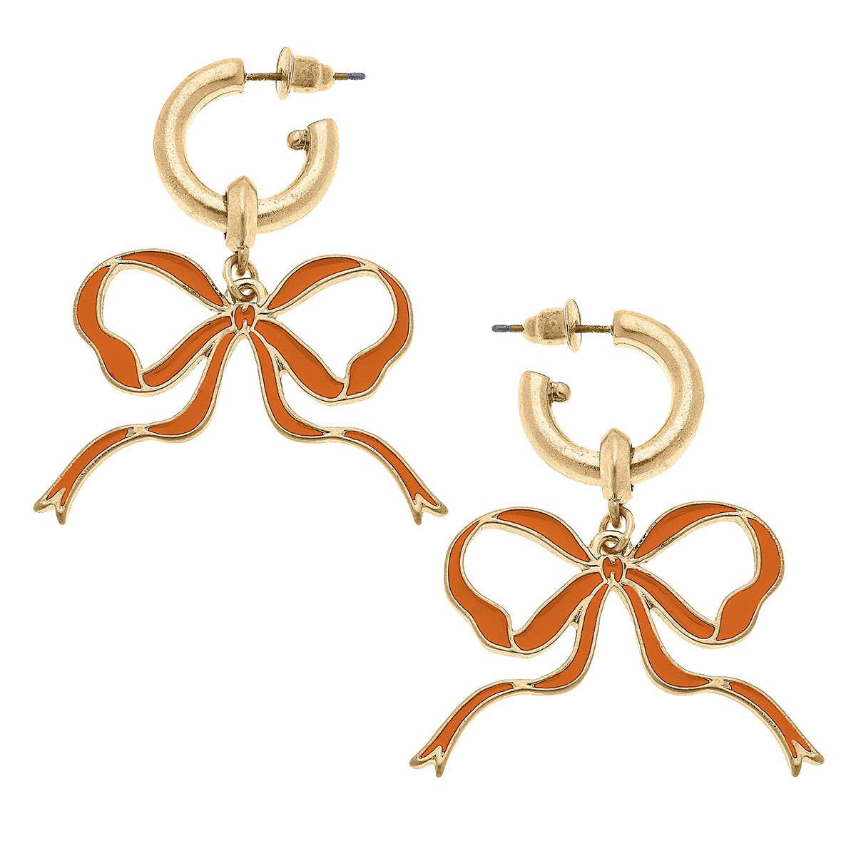 Texas Longhorns Bow Earrings