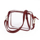 Bridget Clear Stadium Purse Maroon