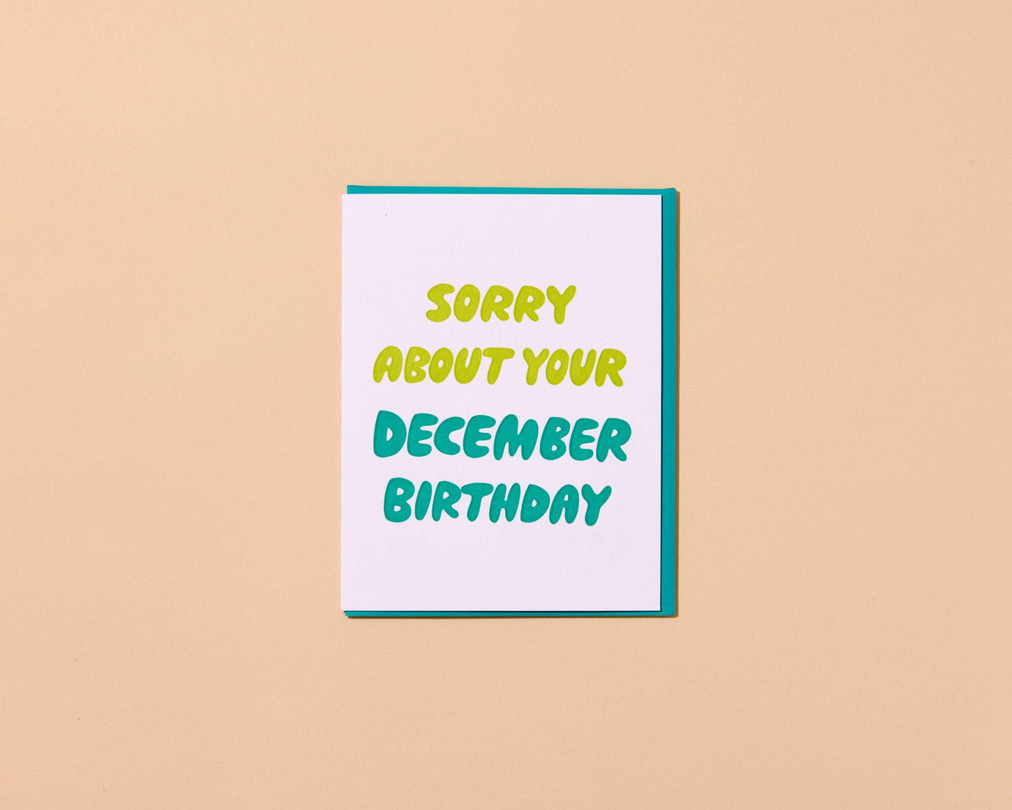 December Birthday Letterpress Card