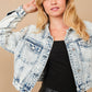 Acid Washed Embellished Denim Jacket