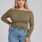 Boat Neck Knit Top (Plus)