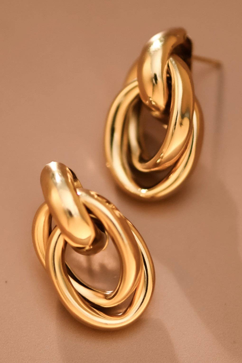 18K Gold Plated Waterproof Stainless Steel Stud Earrings - 7913: S0OX3T7913