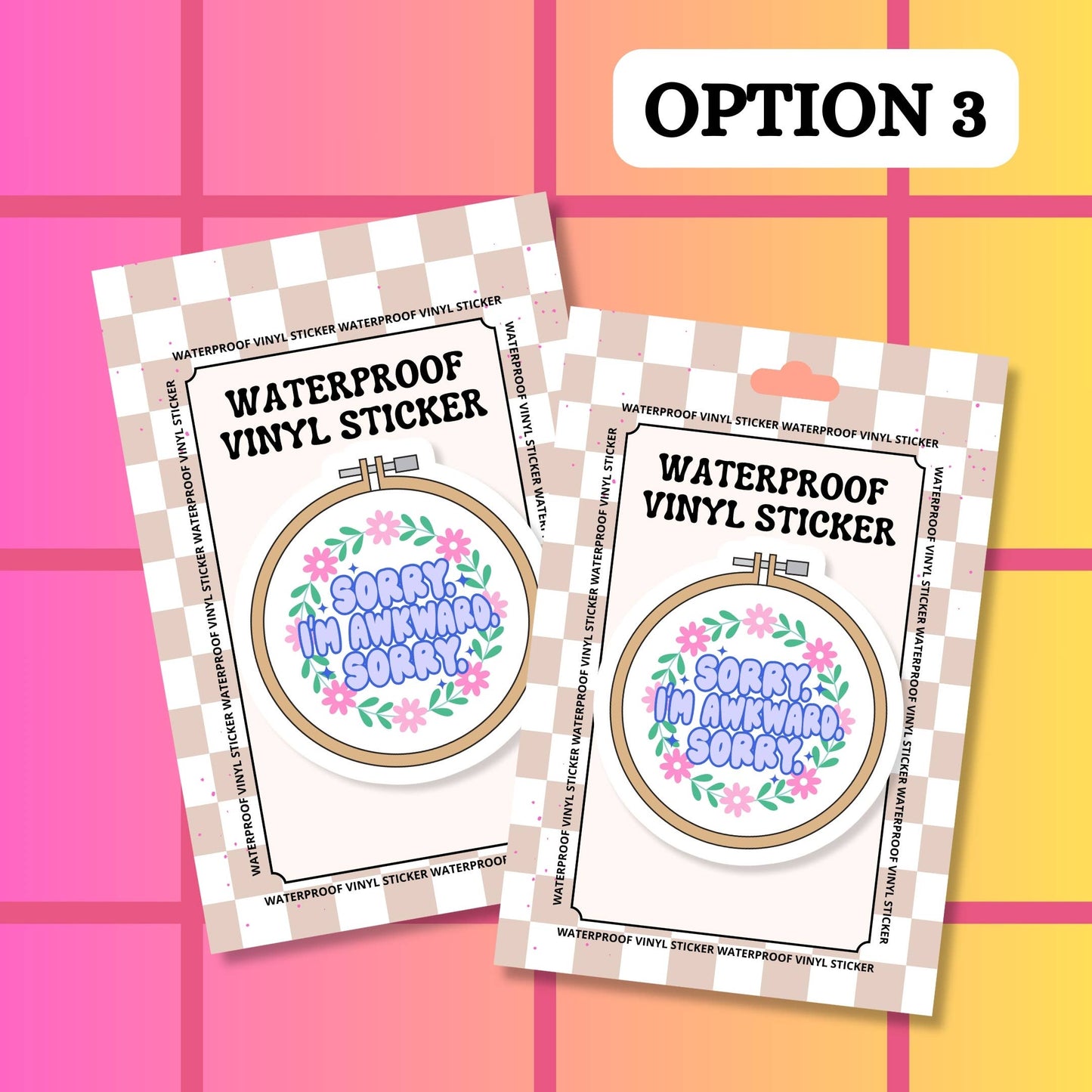 Awkward Mental Health Waterproof Vinyl Sticker: Matte / Done!