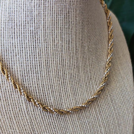 Mixed Metals Rope Necklace