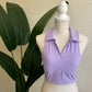 Lavender Collared Crop Athletic Tank