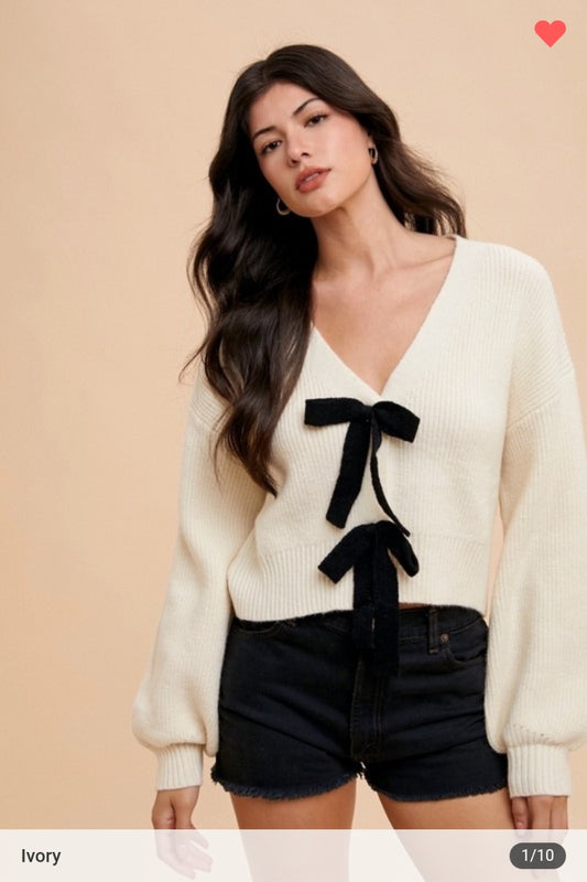 Bow Cardigan