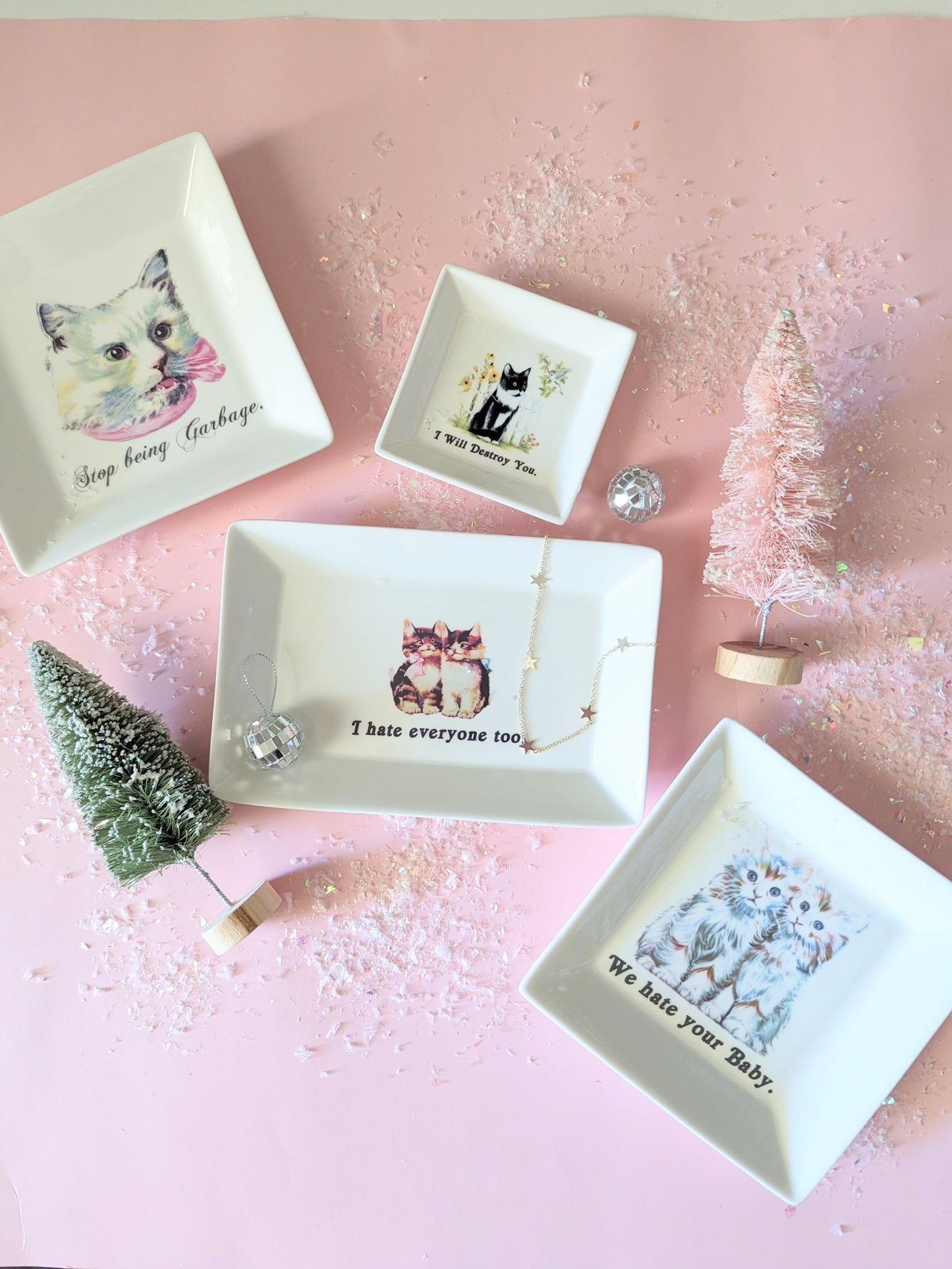 We Hate Your Baby Cat Trinket Tray