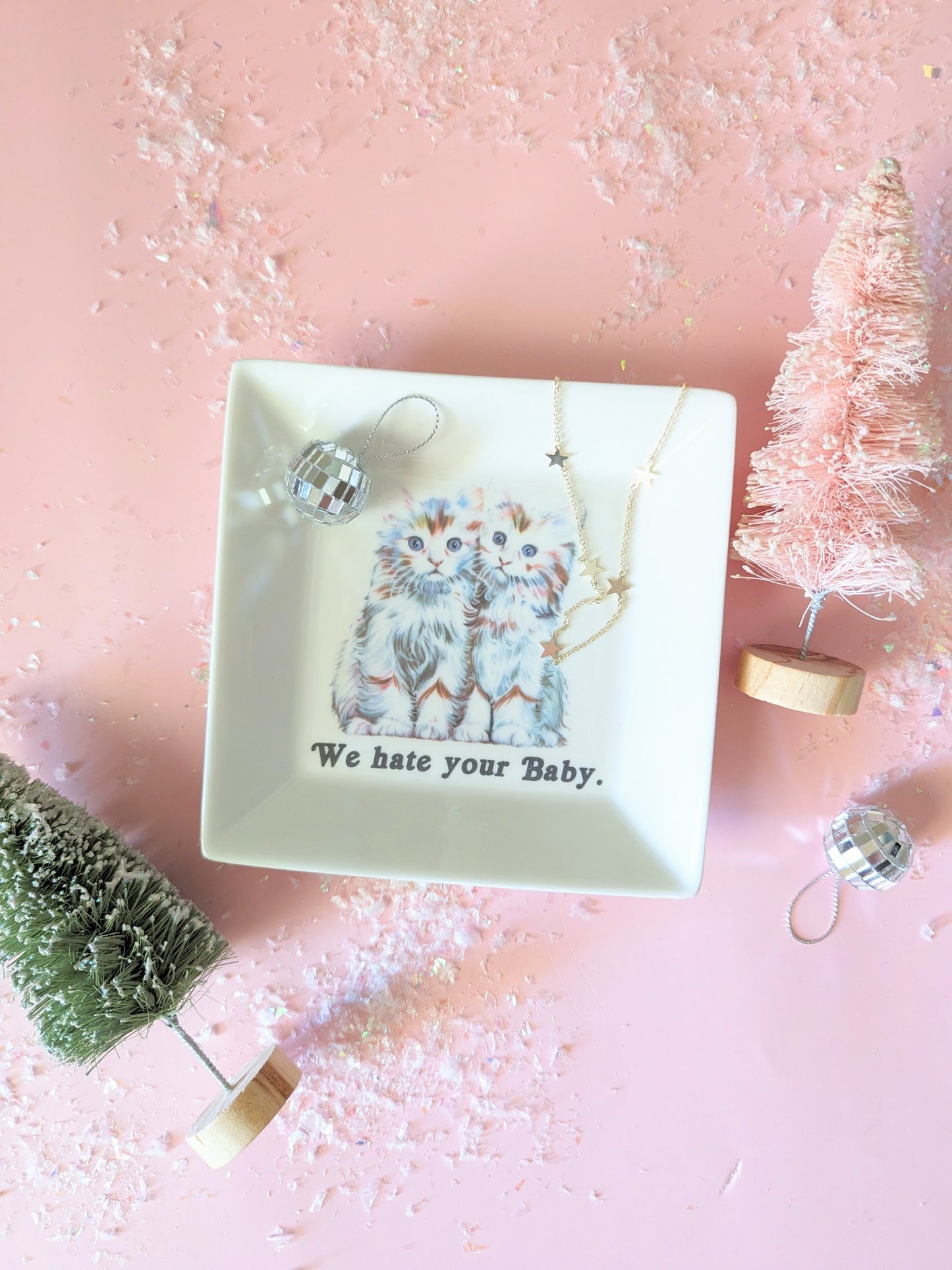 We Hate Your Baby Cat Trinket Tray