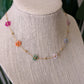 Beaded Flower Necklace Colorful