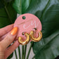 Gold Hollow Hoop Earrings Large