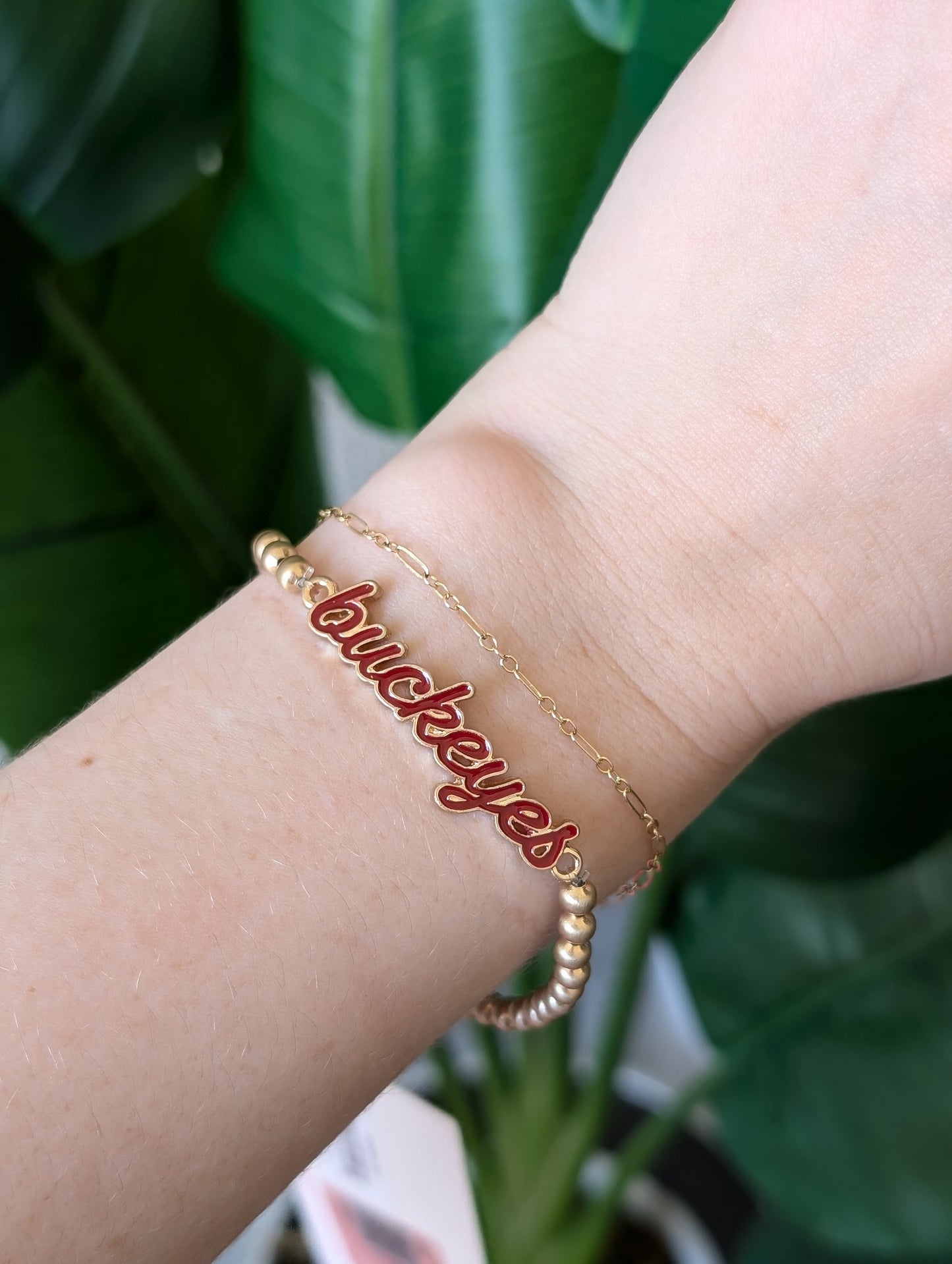 Ohio State Buckeyes Script Bracelet