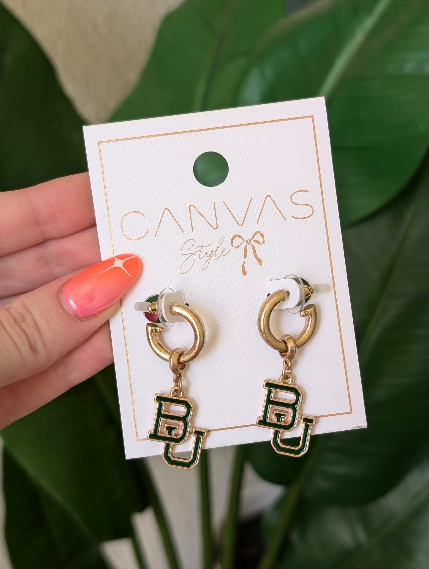 Baylor Bears Hoop Earrings
