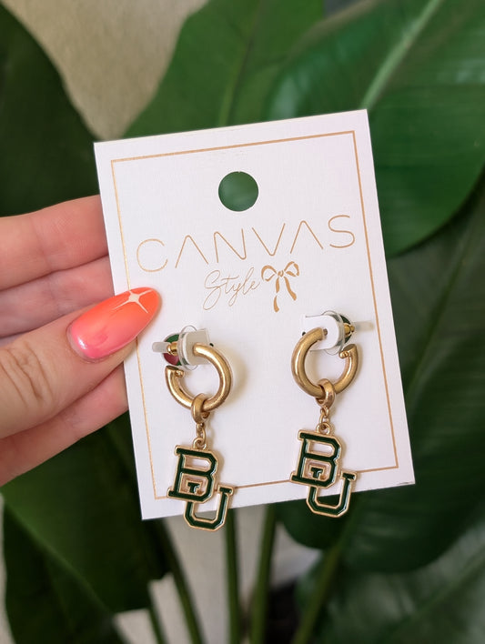 Baylor Bears Hoop Earrings