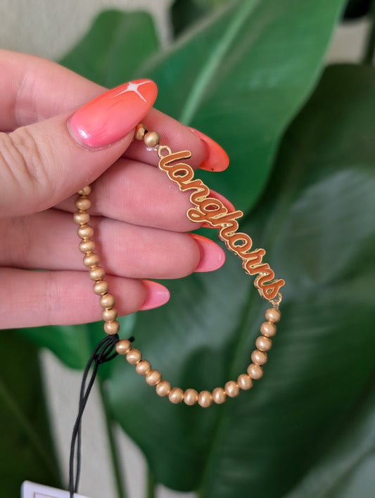 Texas Longhorns Script Bracelet