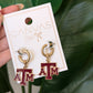Texas A&M Hoop Earrings