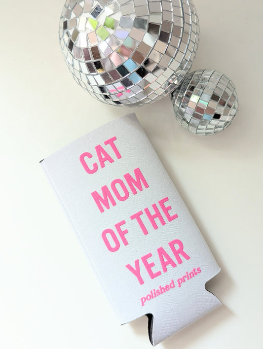Cat Mom of the Year Koozie