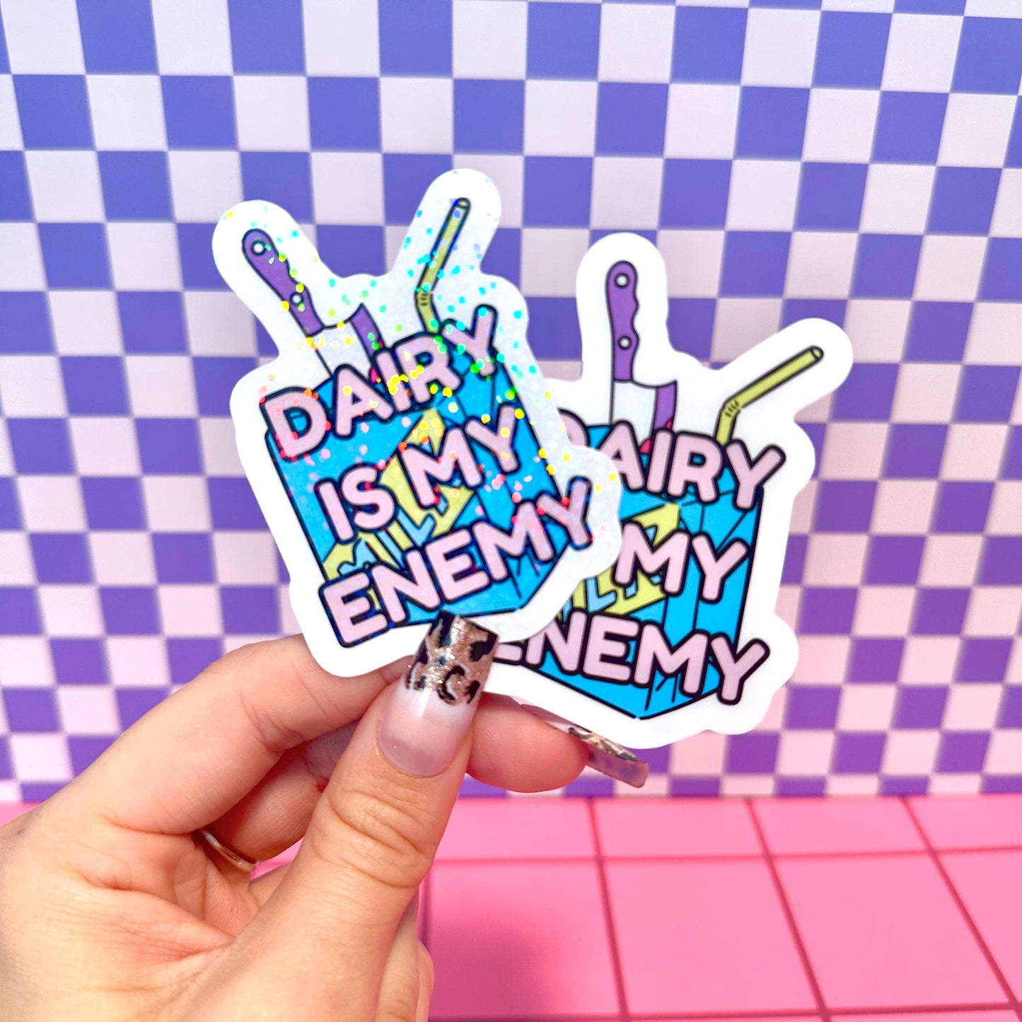 Funny Relatable Lactose Intolerant Waterproof Vinyl Sticker: Matte / Done!