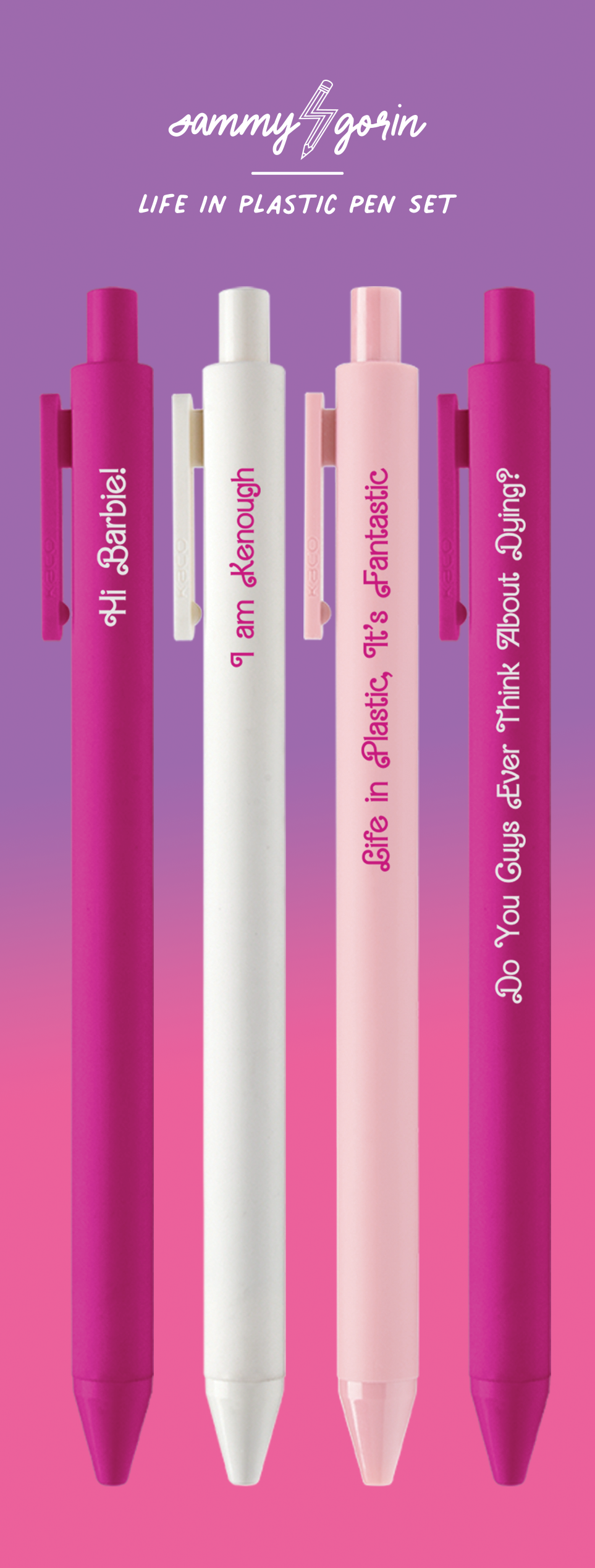 Barbie Pen Set