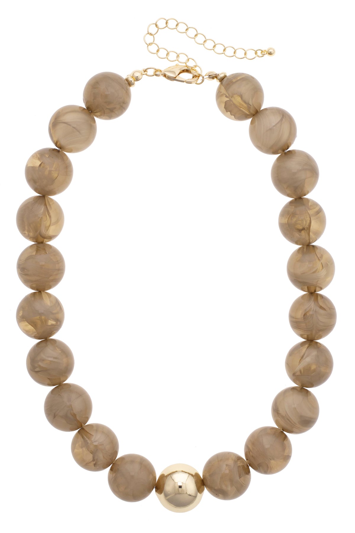 Marjorie Fall Beaded Necklace: Dark Green