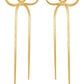 18K Gold PVD Plated Waterproof Stainless Steel Bow Earrings - 7489: S0OX3T7489 Gold