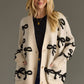 Tan & Black Bow Cardigan