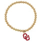 Oklahoma Sooners Beaded Bracelet