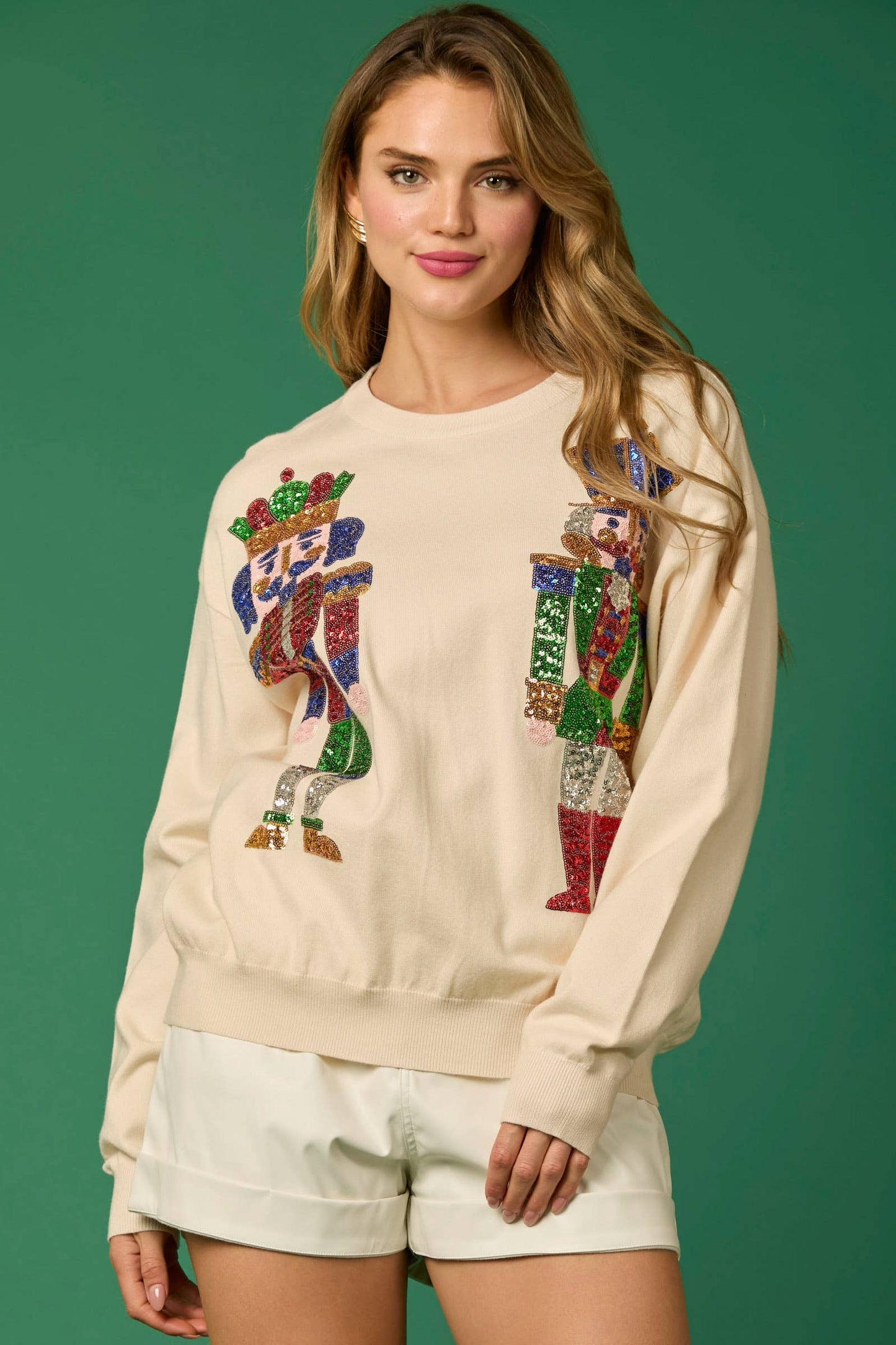 Sequin Nutcracker Sweater