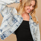 Acid Washed Embellished Denim Jacket
