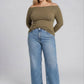 Boat Neck Knit Top (Plus)