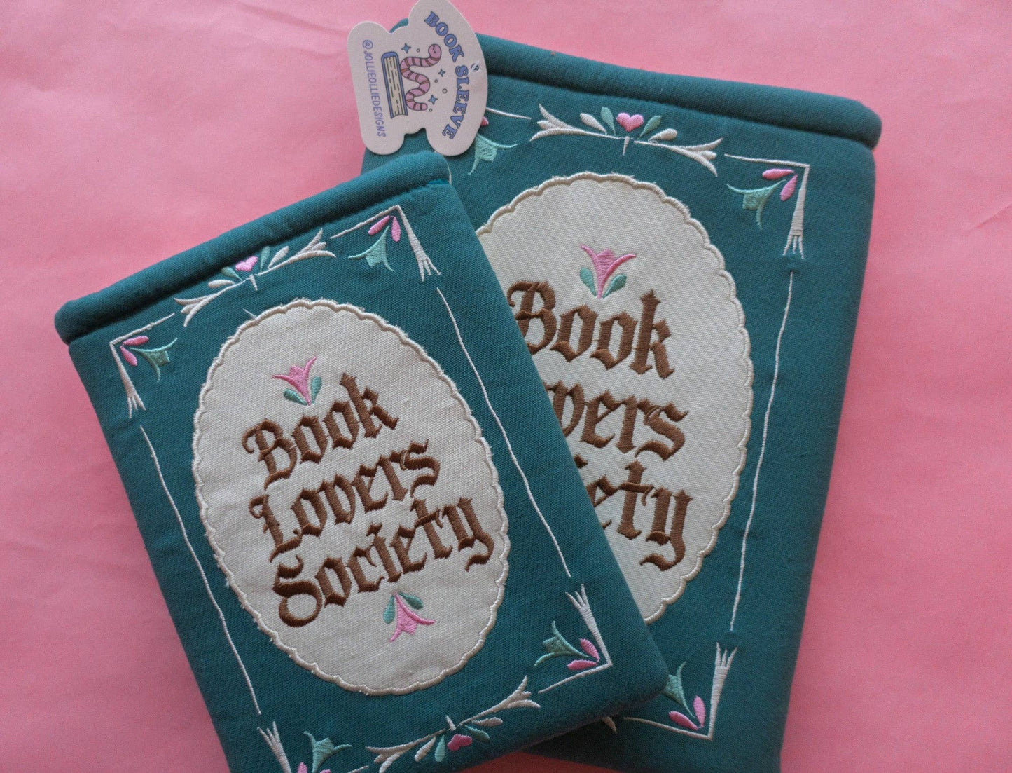 Book Society Embroidered Book/Kindle Sleeve: Book Sleeve