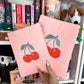 Embroidered Cherry Book/Kindle Sleeve: Book Size