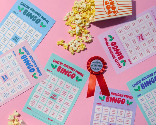 Cheesy Holiday Movie Bingo
