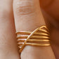 18K Gold Plated Waterproof Stainless Steel Ring - 7941: S0OX3T7941