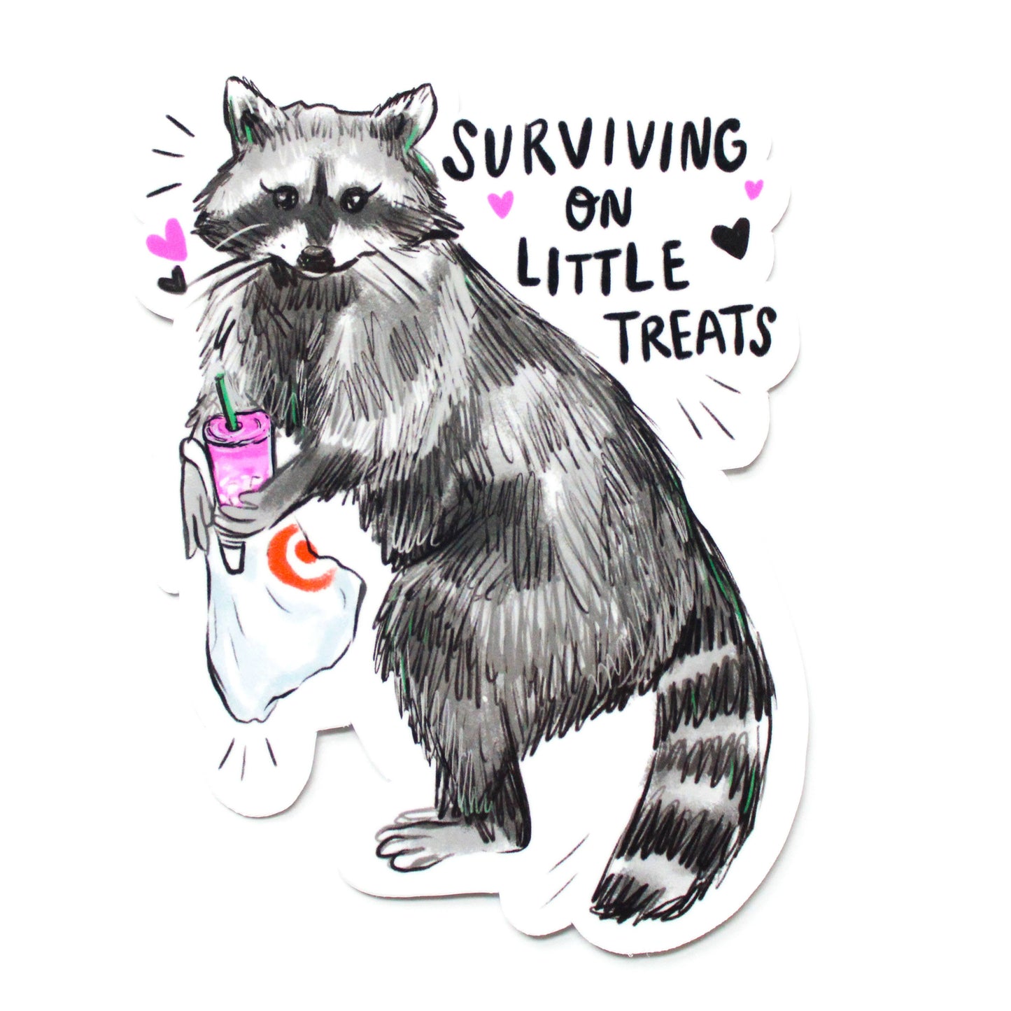 Little Treats Raccoon Sticker