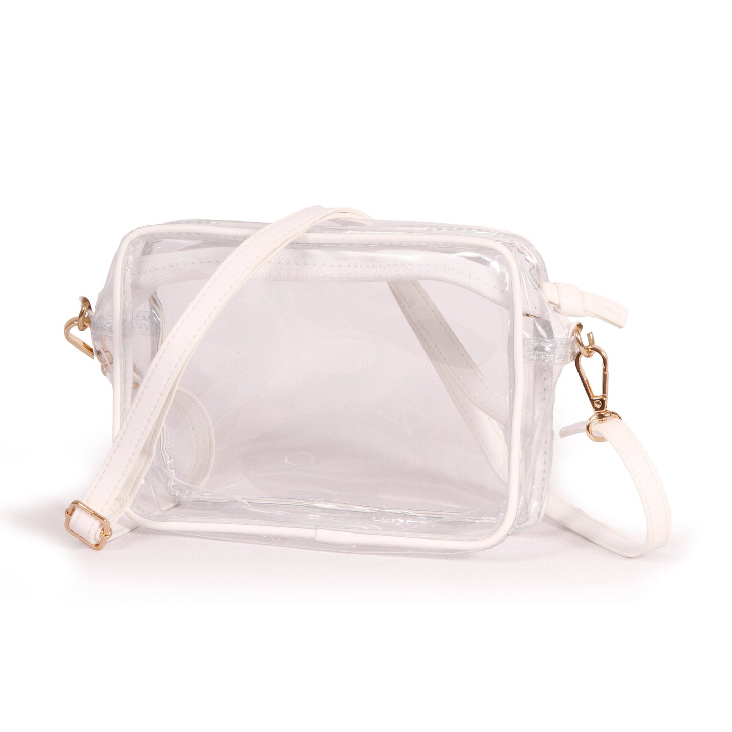 Bridget Clear Stadium Purse White